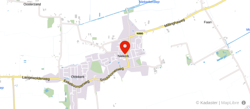 Locatie van Veldsink - Teeninga