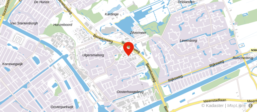 Locatie van De Huizenbemiddelaar Groningen