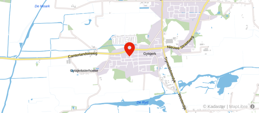 Locatie van Vastgoed Trynwâlden