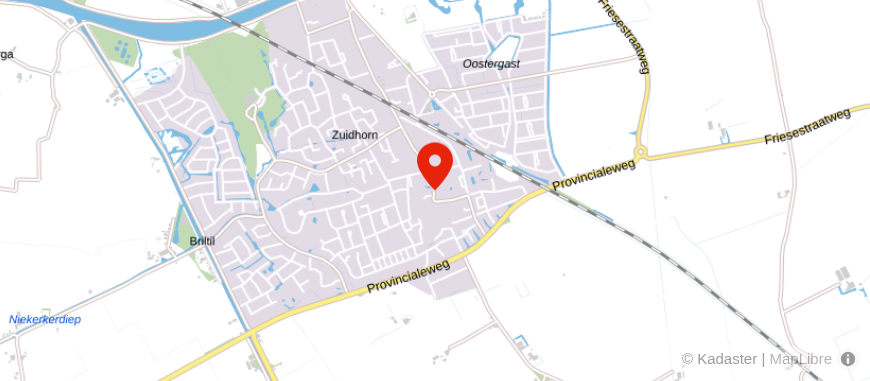 Locatie van HTW Hyp & verzekeringen / Makelaardij Zuidhorn