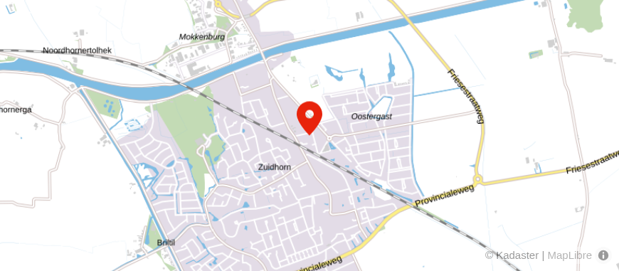 Locatie van Steenhuis Makelaars Zuidhorn