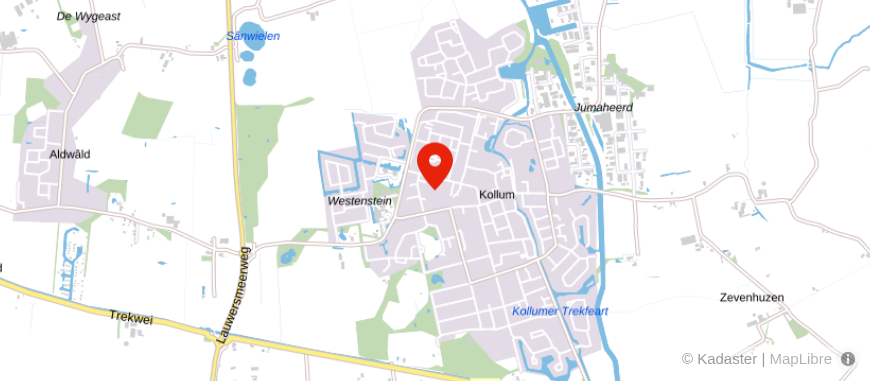 Locatie van Stellema | ASN- Bank | Kollum | Dokkum | Stiens