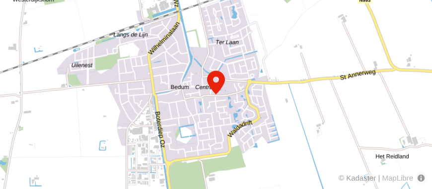 Locatie van Notariaat Bedum B.V.