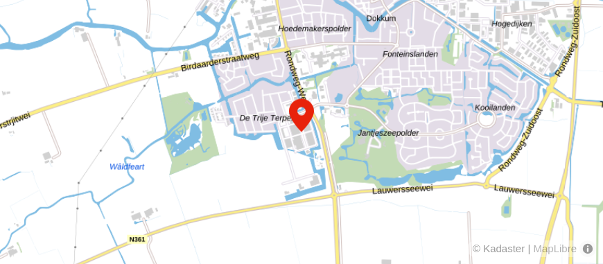 Locatie van Univé Dichtbij Dokkum