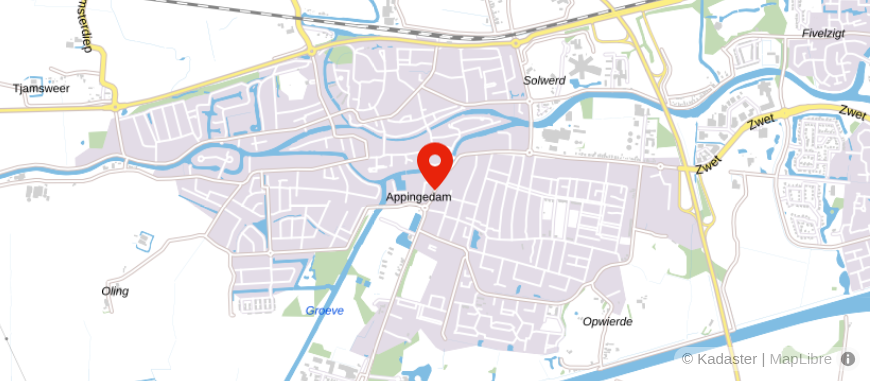 Locatie van ASN Bank Appingedam