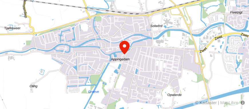 Locatie van De Hypotheker Appingedam