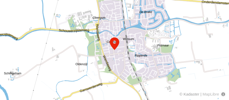 Locatie van Aequo Notariaat Hunsingo - Notariskantoor Winsum