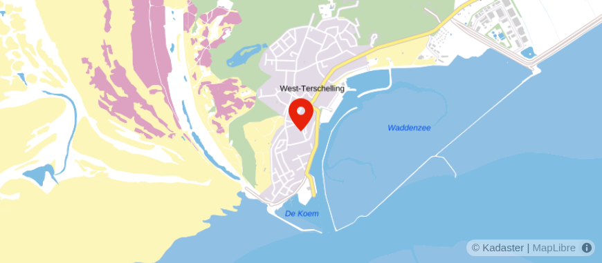 Locatie van Van Campen & Dijkstra Terschelling
